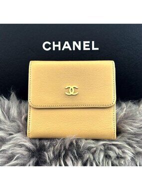 Chanel Wallet CC Logo Hook Trifold BE